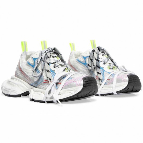  3XL Sneaker Worn-Out - White Blue Red