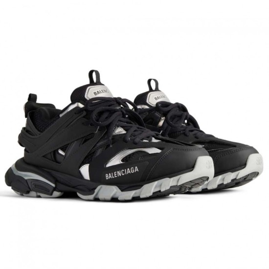  Track Sneaker Black Silver
