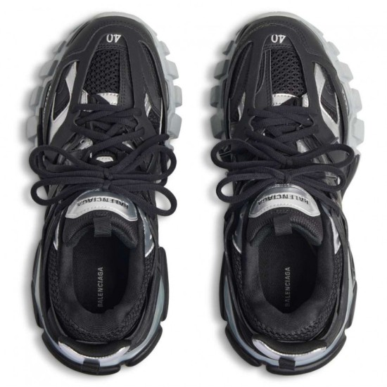  Track Sneaker Black Silver