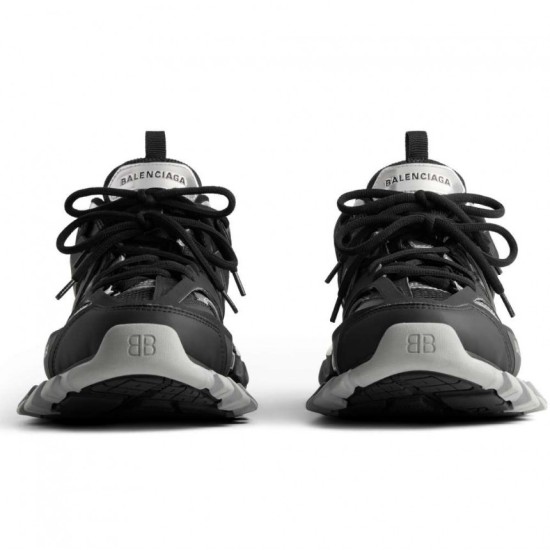  Track Sneaker Black Silver