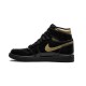 Jordan 1 High Black Metallic Gold